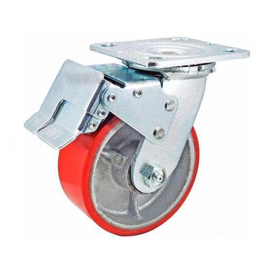 Imagen de RUEDA GIRATORIA 6 X 2" POLIURETANO CON FRENO CAPACIDAD 360KG