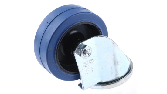 Imagen de RUEDA GIRATORIA INOX 3 X 1 1/4" HULE AZUL CAPACIDAD 90K