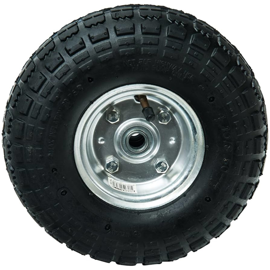 Imagen de RUEDA SOLA INFLABLE 10 X 3 1/2 CON EJE 15mm